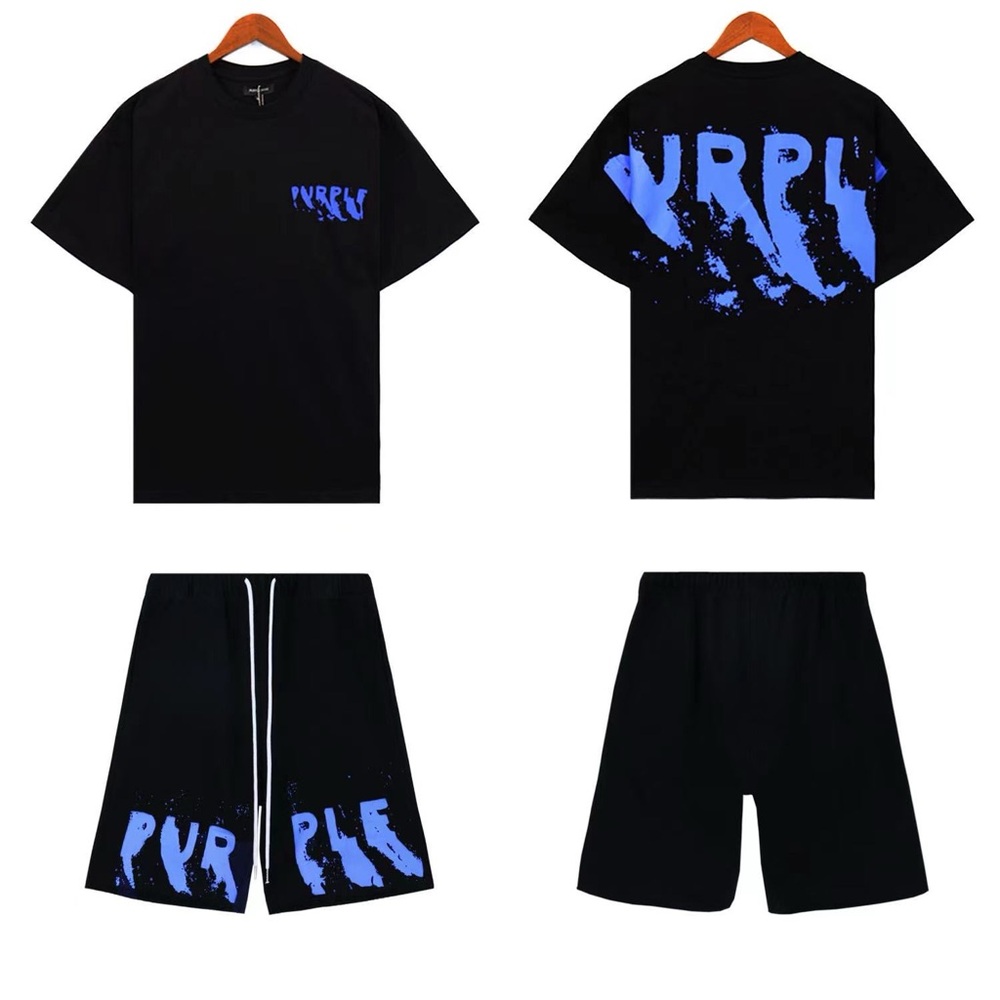 Set purple blue and black